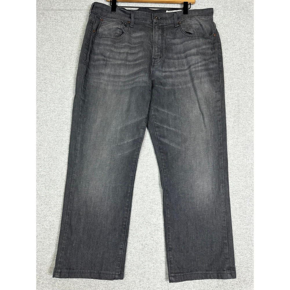 Cremieux Straight Jeans Mens 38 (Inseam 26") Gray Stretch Premium Denim 38x30